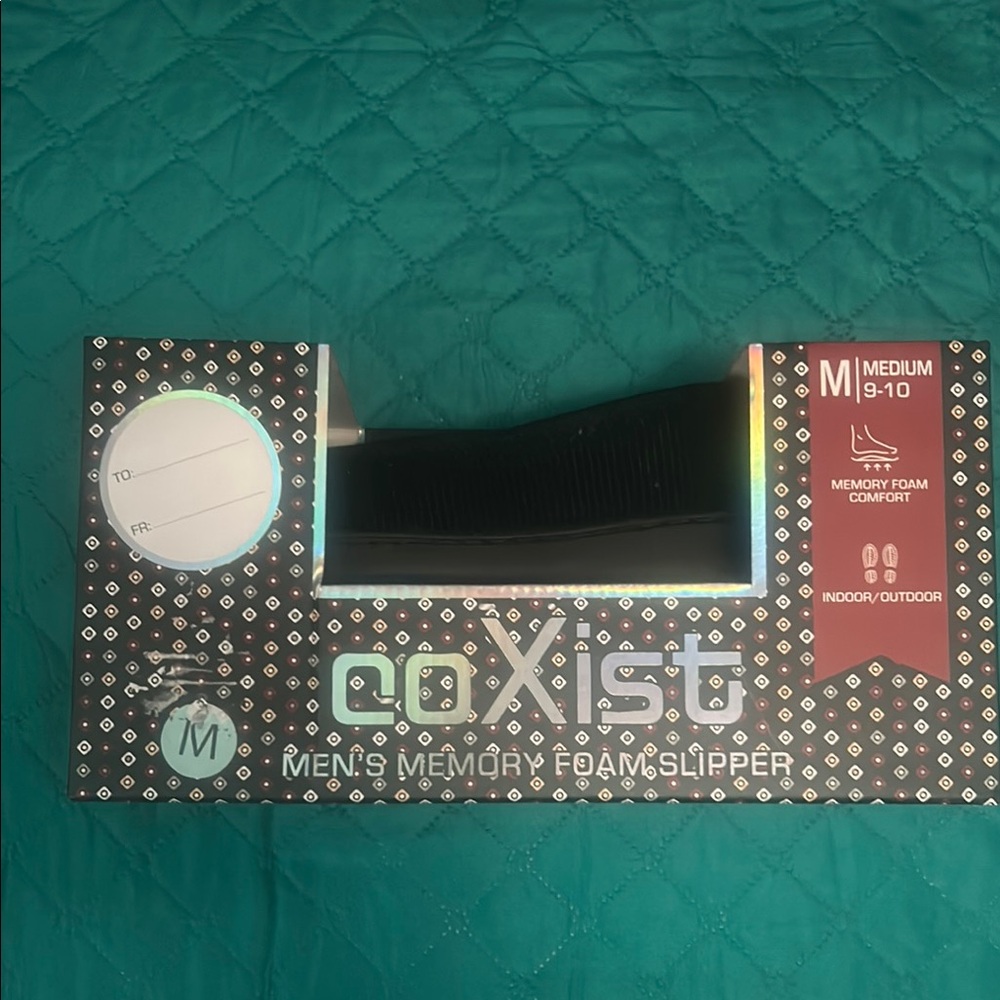 CoExist Men's Memory Foam Slipper - Black